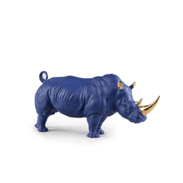 Figurina Rinoceronte Blu-Oro|Limited Edition