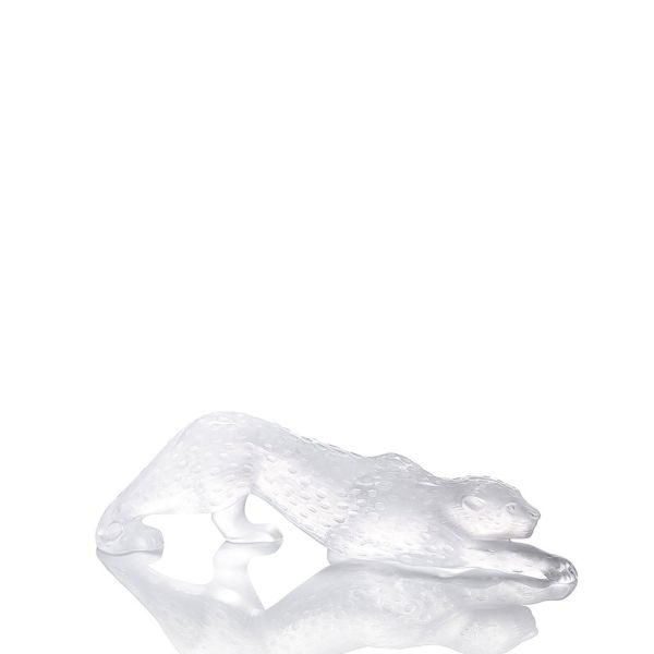 Zeila Pantera Large - Scultura Cristallo Trasparente