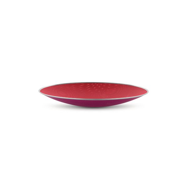 Il centrotavola rosso Cohncave di Alessi ideato dalla designer Susan Cohn è realizzano in acciaio e colorato con una resina. Disponibile in due versioni: rosso oppure blu nella versione più grande.